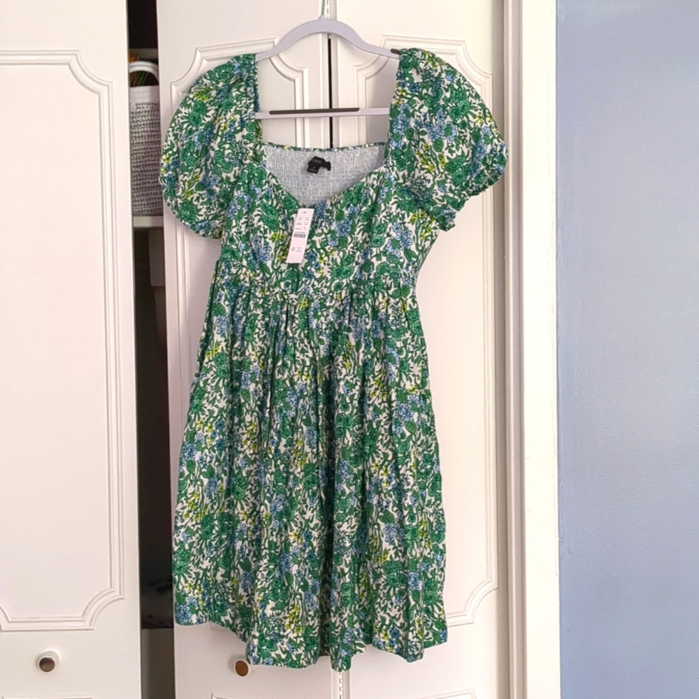 NWT J. Crew Linen-cupro blend mini dress